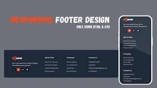 Responsive Website Footer Design HTML and CSS