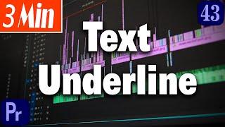 How to make an underline text animation in Adobe Premiere Pro CC 2023 -  Class 43