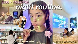 PRODUCTIVE NIGHT ROUTINE *:･ study vlog, self care, living alone, cozy & realistic! ‍️
