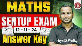 12th Maths Answer Key | Bihar Board Sentup Exam | Mathematics Class 12 Paper Solution