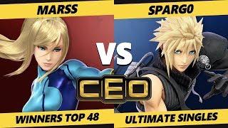 CEO 2019 SSBU - PG | Marss (ZSS) Vs. XTR | Spargo (Cloud) Smash Ultimate Tournament Top 48 Winners