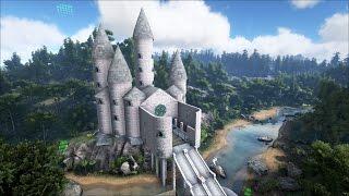 ARK DINO CASTLE VIDEO TOUR!! (Advanced Architecture Mod Showcase)