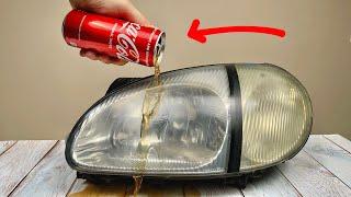 Brilliant method! Clears darkened headlights! In just 5 minutes