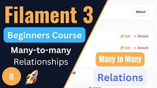 Many-to-many relationships | Filament 3 Tutorial for Beginners EP8