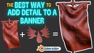 The best way to add Banner Detailing in Blender