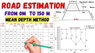 Road Quantity estimation of earthwork for embankment | Mean depth method | Quantity survey