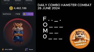 DAILY COMBO SANDI MORSE HAMSTER KOMBAT 26 JUNE 2024 #HMSTR