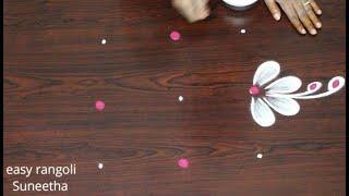 Amazing Lotus rangoli || Trendy flower kolam designs || easy rangoli Suneetha