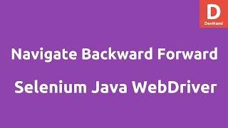 Navigate backward forward using Selenium Java