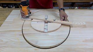 Awesome woodworking tools tips and tricks DIY Router JIG For Oval Cutting Techniques