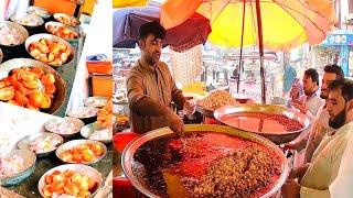 The famous street food of Jalalabad Afghanistan | Channa and Lobya | Chicken sajji | Shinwari Karahi