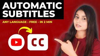 How to Add Auto Subtitles in YouTube Video| Any Language | Free - No 3rd Party Tools!