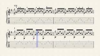 Etude No.5, Op.48 – Mauro Giuliani - Tablature