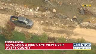 Sky 5 gives bird's eye view of Helene damage in Avery County