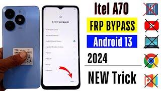 Itel A70 (A665L) FRP Bypass Android 13 Without Pc | All Itel Android 12/13/14 Google Account Bypass