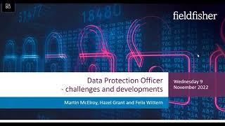 Join us at our Privacy Webinar Series: Data Protection Officer - challenges and developments