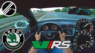 Skoda Octavia II RS 2.0 TDI DSG 1Z 170 PS Top Speed Drive On German Autobahn With No Speed Limit POV