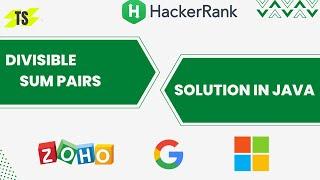 Divisible Sum Pairs Hackerrank Solution in Java | Zoho Latest Round 2nd Round Coding Question