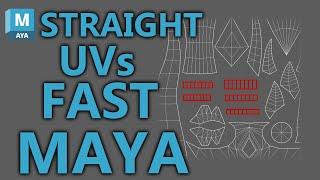 Straight UVs Fast in Maya Hack