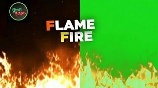 Fire greenscreen Video/Effects/Template | Free use | Full HD