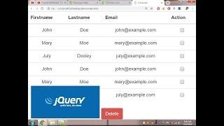 Remove Checked Row in Table - Jquery Source Code