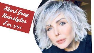 2020 Short Gray Hair Styling for Over 40,50 and 60!