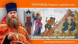 ПРОПОВЕДЬ. Воспоминание Адамова изгнания. Прощеное воскресение, прот. Владимир Колосов, 2025