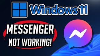 Facebook Messenger App Not Working Fix Windows 11/10 [Tutorial]