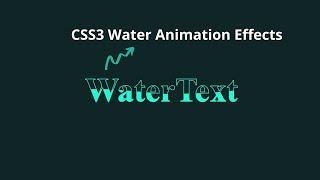 CSS3 Water Wave Text Animation Effects Using Clip-path |  HTML CSS Tutorial