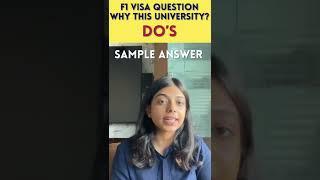 Best answer for Why this university  | USA F1 visa