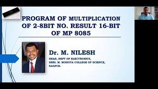 Lecture 30 ALP for Multiplication of of two 8 bit numbers result is 16 bit