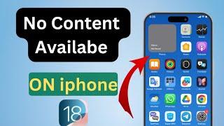 How to Fix No content available in photo widget ON iPhone after ios 18 update