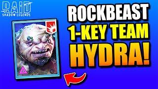 SLEEPER Rare Rockbeast is Awesome For Hydra!!!  1-Key Full-Auto Team!  || Raid Shadow Legends RPG