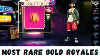 TOP 3 MOST RARE GOLD ROYALE IN FREE FIRE ||BREAKDANCER BUNDLE GOLD ROYALE