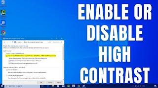 How to Enable or Disable High Contrast in Windows 10