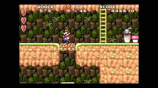 Super Mario Bros 2- Mario battles the rock throwing Krab and Progressing through world 6