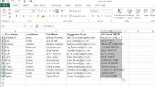 Microsoft Excel - UPPER LOWER PROPER Functions