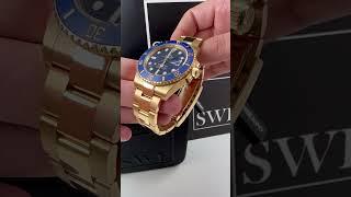 Rolex Submariner Yellow Gold Blue Dial Bezel Mens Watch 126618 Review | SwissWatchExpo