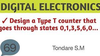 | Design a synchronous counter that goes through states 0,3,5,6,0........using T/JK flipflop|