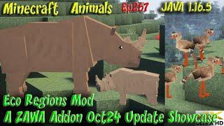 Eco Regions Mod | A ZAWA Addon Showcase Oct24 Update JAVA 1.16.5 Minecraft Animals Ep267