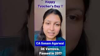 Watch Happy Teacher's Day Wishes from CA Sonam Agarwal | CA CPA Vinod Kumar Agarwal |AS Foundation