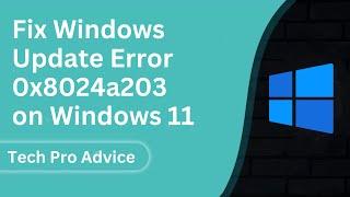 How To Fix Windows Update Error 0x8024a203 on Windows 11