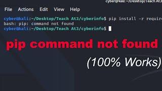 pip command not found (100% Works) | Kali Linux