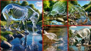 Animals transparent 3D trending Image Creator 2024 | Bing Image | New Trending couple photo editing