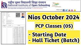 Nios October 2024 PCP Classes Notification | Task Is Helping (NIOS) #nios #admission #oct #fee #ode