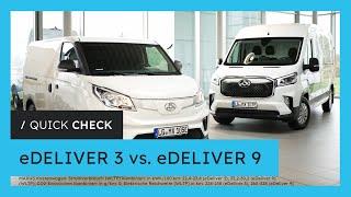 DAS unterscheidet den Maxus eDeliver 9 vom eDeliver 3 - Vergleich