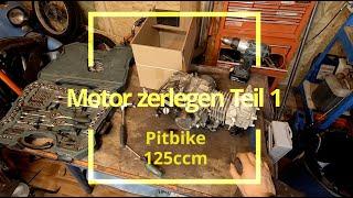 Motor Zerlegen Pitbike 125ccm Monkey China 1P54FMI Tutorial Dax nachbauten skyteam Loncin lifan