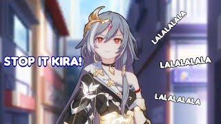 Kira Bullying Senti-chan by testing the Mic w/ this word Lalalalala! Honkai v7.2