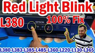 Epson L380 Red Light Blinking Problem Solution | Epson Resetter Tools