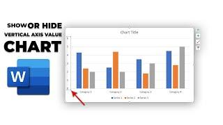 How to show or hide vertical axis Value of chart in word